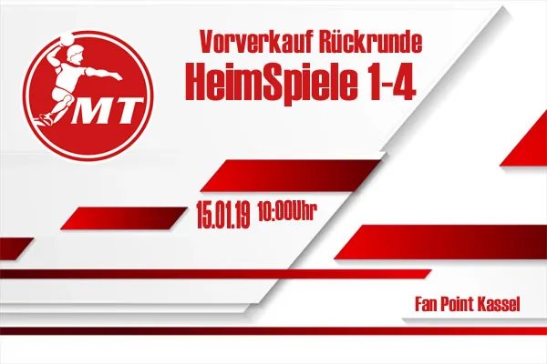 Vorverkaufsstart MT Melsungen am 15.01.2019
