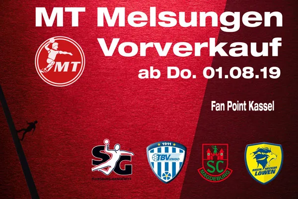 MT Melsungen Vorverkauf ab 01.08.19
