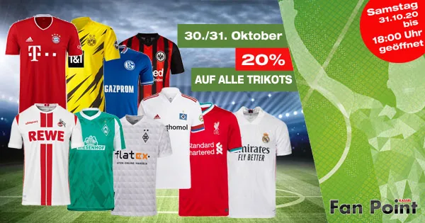Freitag und Samstag Trikot-Rabatt