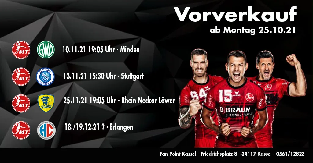 Start Vorverkauf MT Melsungen