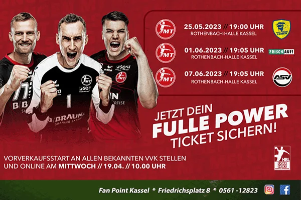 Vorverkauf für die letzten 3 Heimspiele