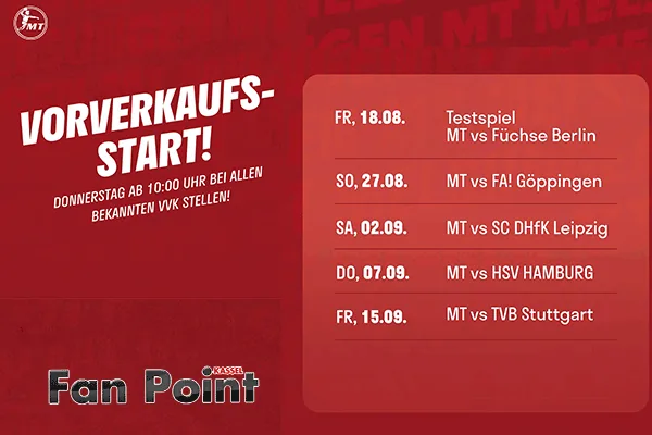 Vorverkaufsstart für die Saison 2023/24 MT Melsungen