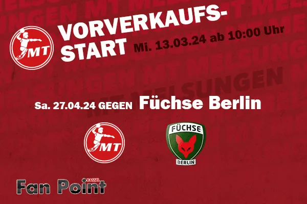 🚨 Vorverkaufsstart für ein weiteres Top-Spiel! 🚨