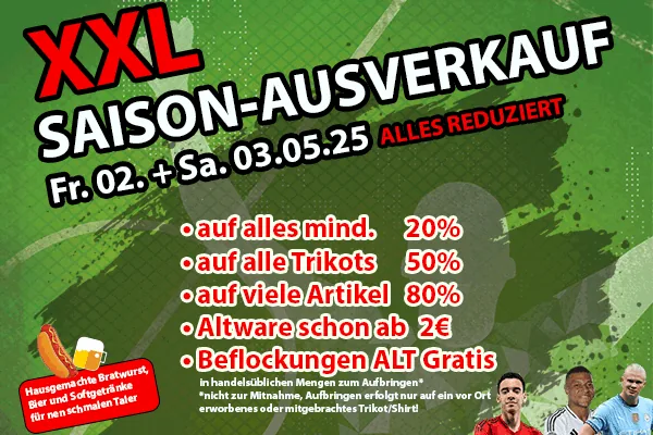 Großer Saisonausverkauf im Fan Point Kassel!